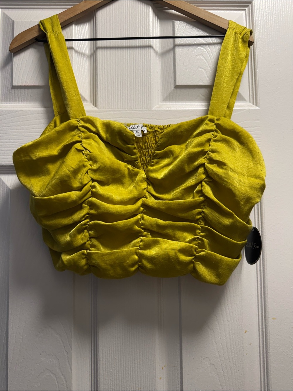 Urban Outfitters Crop Tank Top in Chartreuse lime green/yellow